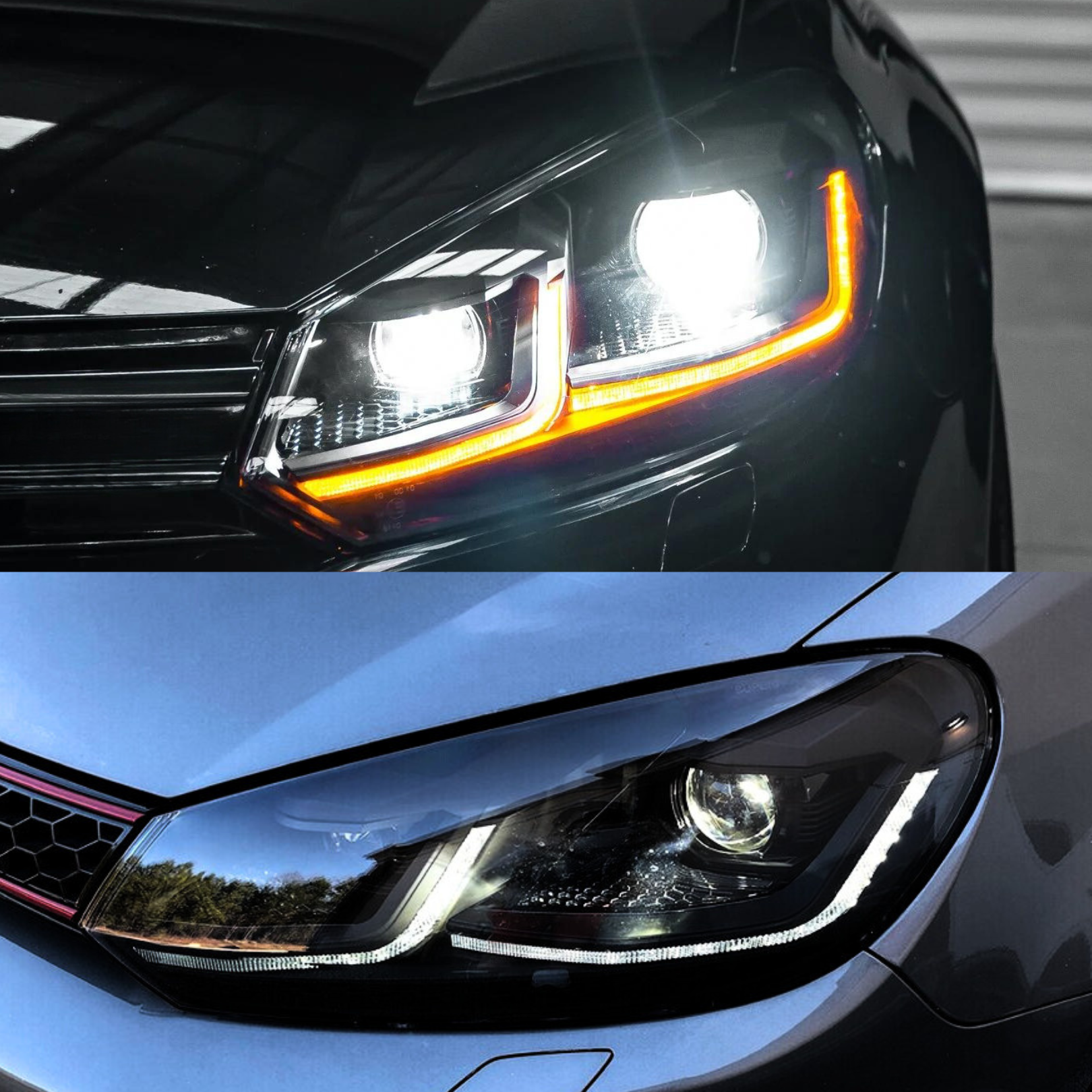 VW MK7.5 GOLF BLACKOUT STYLE SEQUENTIAL HEADLIGHTS - SUIT VW MK6 GOLF