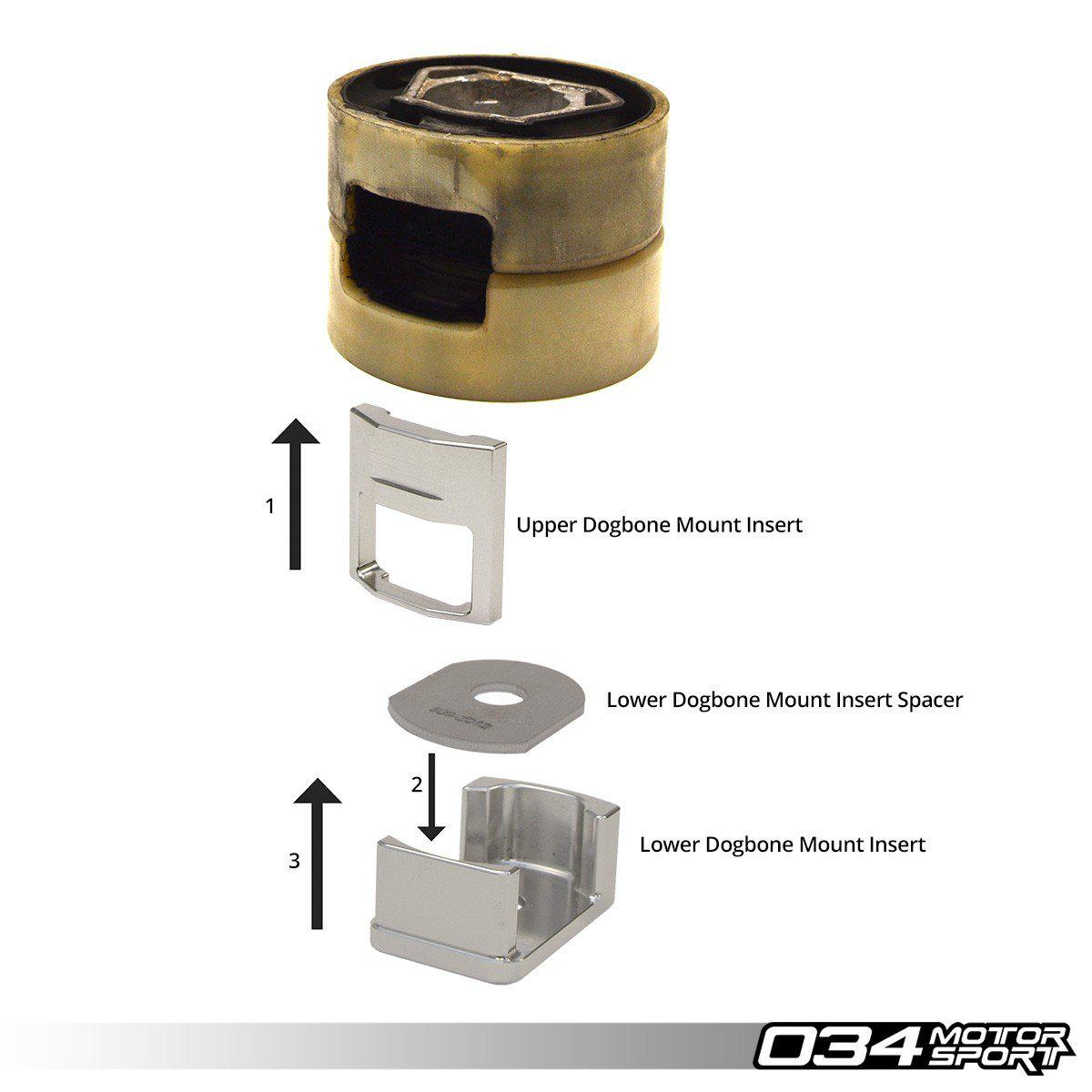 034 Motorsport - Dogbone Mount Inserts - VW MK5 & 6 Golf - 034-509-1040