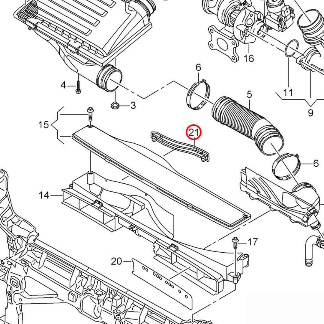 "Pikey 600" Air Intake Block-off Plate - GENUINE - VW MK7 & 7.5 GOLF GTI & R