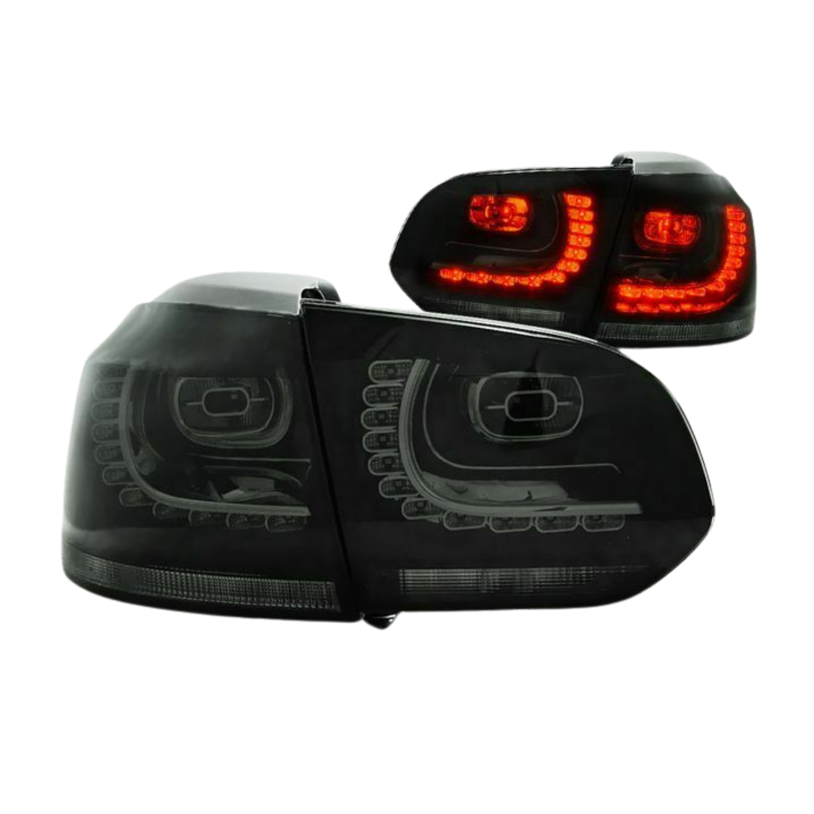 BLACKOUT STYLE SEQUENTIAL LED TAILLIGHTS - SUIT VW MK6 GOLF